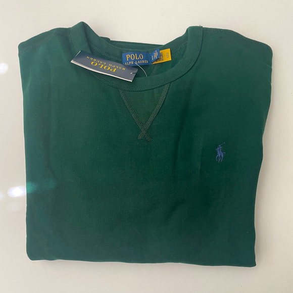 Polo Ralph Lauren Fleece Crew Sweatshirt Green - Picture 3 of 4